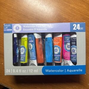 artist's loft 24pc watercolor paint set used